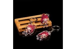 China Manufacturer Cartoon Pattern Printed Acrylic Keychains Caricatur Cartoon Character Cute Charm Acrylic Keychains supplier