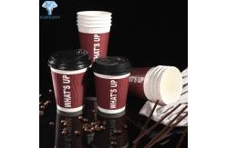 China Matt Lamination ripple coffee cups 8Oz Hot Cups With Lids supplier