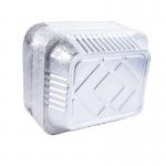 Disposable Food Packaging Aluminum Foil Storage Containers Rectangle Foil Tray With Lids for sale