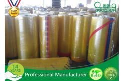 China Logo Custom Printed Bopp Jumbo Tape , Wide Packing Tape Jumbo Roll Polypropylene Film supplier