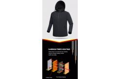 China Graphene Electric Heated Vest Jacket Fast heating With Detachable Hood OEM supplier