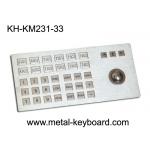 Ruggedized Metal Panel Mount Industrial Keyboard with Trackball for sale