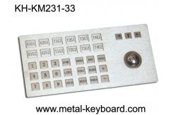 China Ruggedized Metal Panel Mount Industrial Keyboard with Trackball supplier