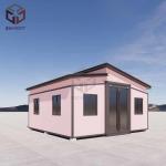 Prebuilt Flat Pack Modular Buildings Prefab Expandable House Customized