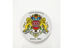 China Custom Laser Cut Vinyl Stickers Labels Custom Woven Patches Football Iron On Patch supplier