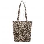 2022 OEM Leopard Printing  cotton Tote for Women Canvas handbag Purse Large lifestyle Grocery  bag Handle Shoulder Bag kids bag for sale