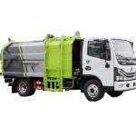 4x2 6 Wheels 6 CBM Compactor Garbage Truck With Sidecar Hitch Bucket for City Road for sale