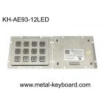 SS PS2 3x4 Matrix Waterproof Metal Keypad 12 Keys Backlit Panel Mount for sale