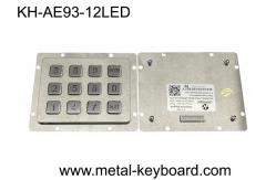 China SS PS2 3x4 Matrix Waterproof Metal Keypad 12 Keys Backlit Panel Mount supplier