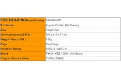 China ABEC -7 7319 BECBP 7320 BECBP Angular Contact Ball Bearing Large Stock Discout supplier