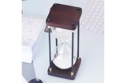 China Creative Glass Hourglass Traditional Rectangle Coloured Sand Timers Free Sample supplier