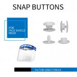 White Color European Standard Plastic Snap Fasteners For Face Shield Mask for sale