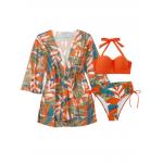 Beach High Elasticity Three Piece Swimwear Comfortable Fashion Colorful Durable for sale
