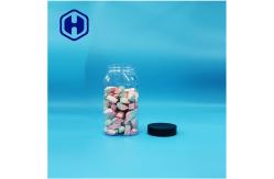 China Triangle Unique Shape Food Storage PET Marshmallow Plastic Jar Screw Top Lid supplier