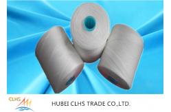 China White Polyester Yarn Dyeing , 100 Spun Polyester Sewing Thread For Hand Knitting supplier