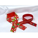 Personalized SGS Polyester Christmas Satin Ribbon Washable