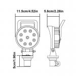 4.5 27W Flood Spot Square 9 LED Work Light DC12-24V