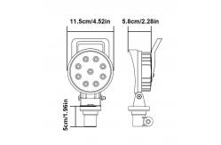 China 4.5 27W Flood Spot Square 9 LED Work Light DC12-24V supplier
