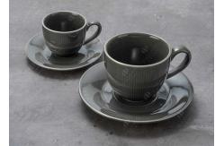 China 15Pc On Glazed Embossed High Temperature Ceramic Coffee Pot Set supplier