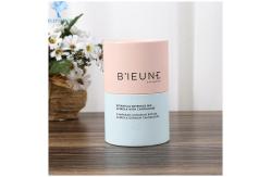 China Compostable Cylindrical Paper Box With Curled Edges Silk Screen Printing supplier