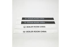 China Custom Logo Printing Tyvek Paper Wristbands Waterproof Adjustable Size Snap Closure supplier