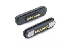 China DC12V Magnetic Pogo Pin Waterproof Right Angle Dip Spring Loaded Connector supplier