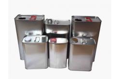 China 4L Square Tin Cans Empty Tin Containers With Metal Cover Handle supplier