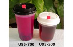 China 90 Caliber 360ml Outdoor Dull Polish Plastic Cups Transparent Frosted With Lids supplier