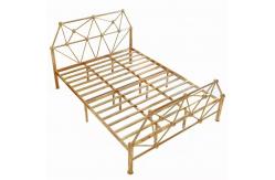 China Modern school cheap wrought iron metal beds student adult deck frame bed supplier