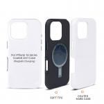 3D Sublimation 2 In 1 Coated MagSafe Phone Case For Iphone 16 Heat Transfer Magnetic Phone Case for sale