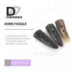 Brown Plastic Horn Toggle Buttons , Sweaters for sale