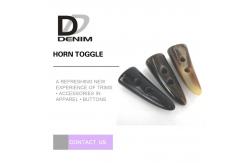 China Brown Plastic Horn Toggle Buttons , Sweaters supplier