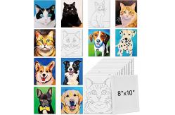 China 3mm Thickness Pre Drawn Outline Sketched Canvas For Kid Beginners Student Adults supplier