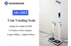 China Portable Coin Operated Weight And Height Machine , Folding Accurate Body Weight Scale supplier