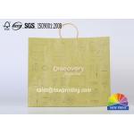 Custom Recycle Brown Kraft Portable Paper Gift Bags With Screen Printing