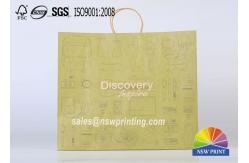 China Custom Recycle Brown Kraft Portable Paper Gift Bags With Screen Printing supplier