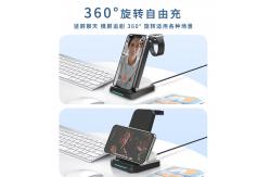China S90 Folding Wireless Fast Charger Apple And Samsung Charger Multi-functional Charging  Stand  supplier