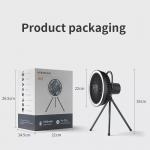 Outdoor Portable Tripod Stand Fan Electric Battery Powered With Light Timing ODM OEM for sale