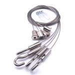 Hanging Lamps Wire Rope Lanyard Suspended Ceiling Cable Assembly With Carabiner for sale