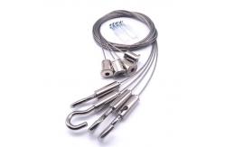 China Hanging Lamps Wire Rope Lanyard Suspended Ceiling Cable Assembly With Carabiner supplier