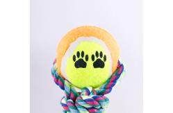 China Teeth Cleaning Pet Dog Toy , Cute Puppy Doll With Chew Rope 32CM Height supplier