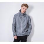 Mid Length Waterproof Mens Reflective Jacket With Hood Long Fishtail Style