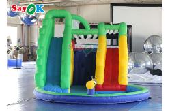China Inflatable Bouncy Slides Kids Inflatable Water Slide Pool Backyard Double Slide Jumping Bouncer supplier