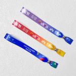 Ribbon Concert Promotion Event Woven Cloth Wristbands with Various Designs