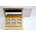 Matte Gold Empty Eyeshadow Palette Metalized Paper Customized With Brush for sale