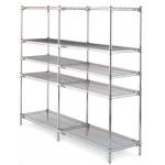 Chrome Industrial Wire Shelving  , 5 Tiers ESD Rack PCB Wire Mesh Shelving System For Electronics Industry for sale