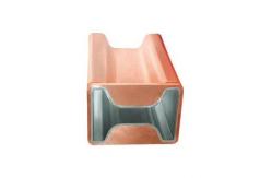 China Standard H Beam Copper Mould Tube Tubing  Customised Sizes Copper Rectangular supplier