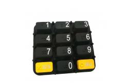 China Custom Radium Carved Transparent Silicone Rubber Pos Machine Keys supplier