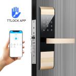 TT Lock APP Control Apartment House Digital Electric Smart Door Lock with Code and Card for sale