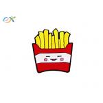 French Fries Embroidered Iron On Patch Rayon Thread Twill Fabric Velcro Backingo for sale